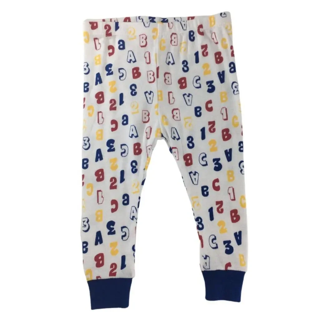 ABC 123 Snug Fit Toddler Pajama Set 18M NWT Alphabet Sleepwear Cozy Essentials